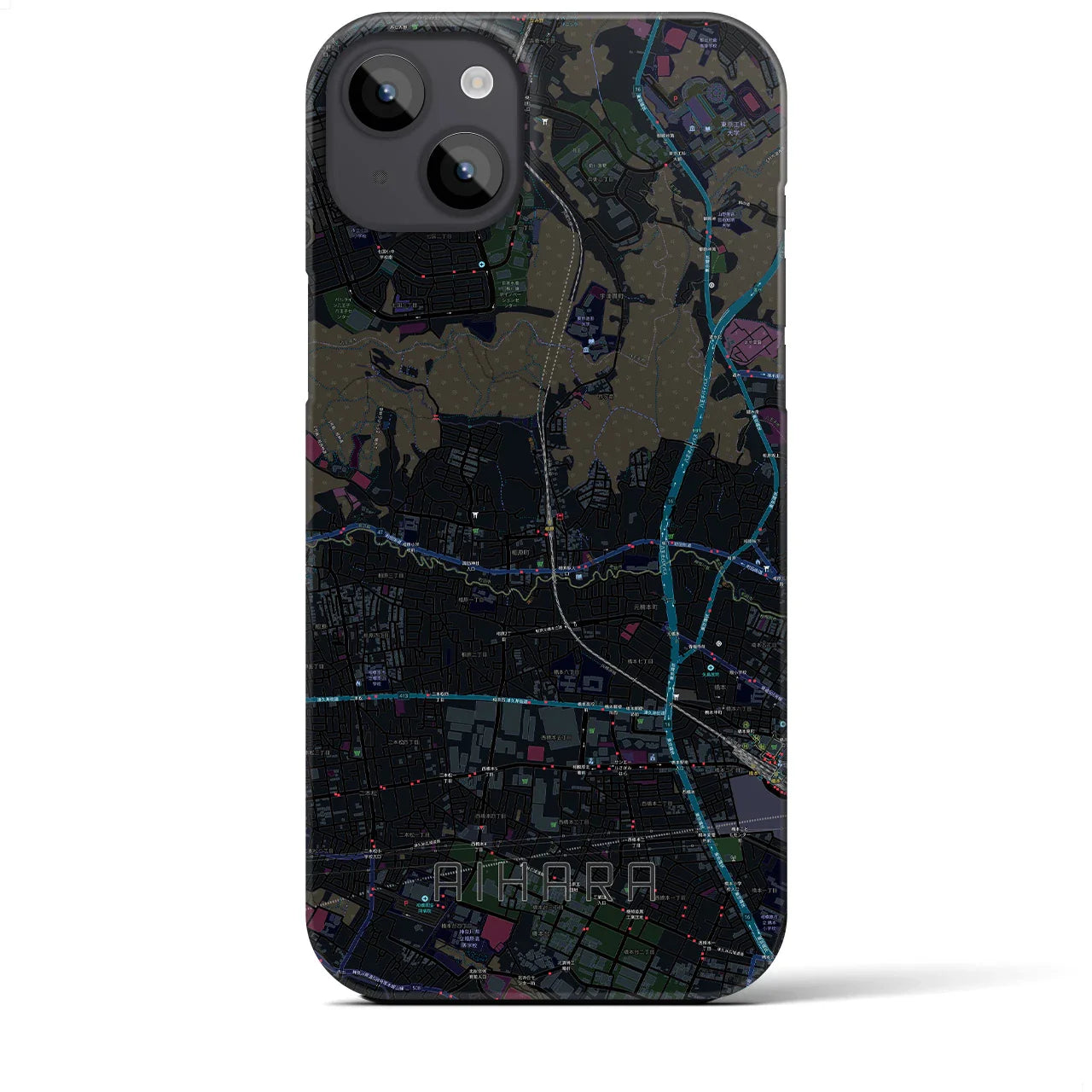 【相原(東京都)】地図柄iPhoneケース(バックカバータイプ)