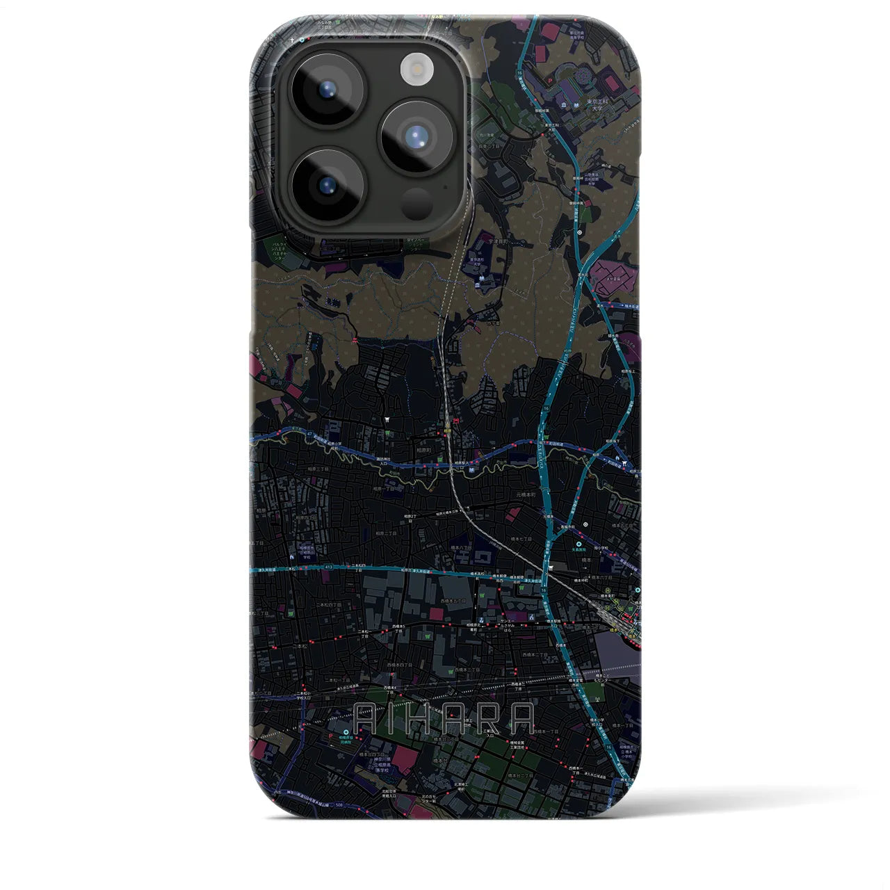 【相原(東京都)】地図柄iPhoneケース(バックカバータイプ)