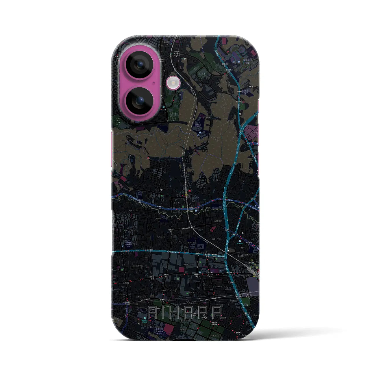 【相原(東京都)】地図柄iPhoneケース(バックカバータイプ)