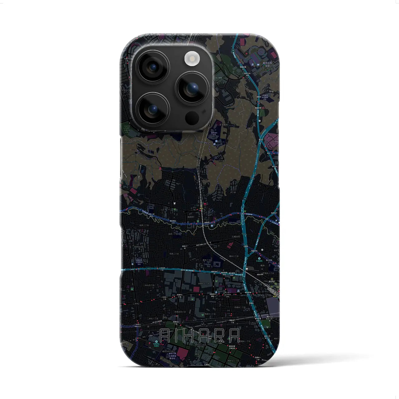 【相原(東京都)】地図柄iPhoneケース(バックカバータイプ)