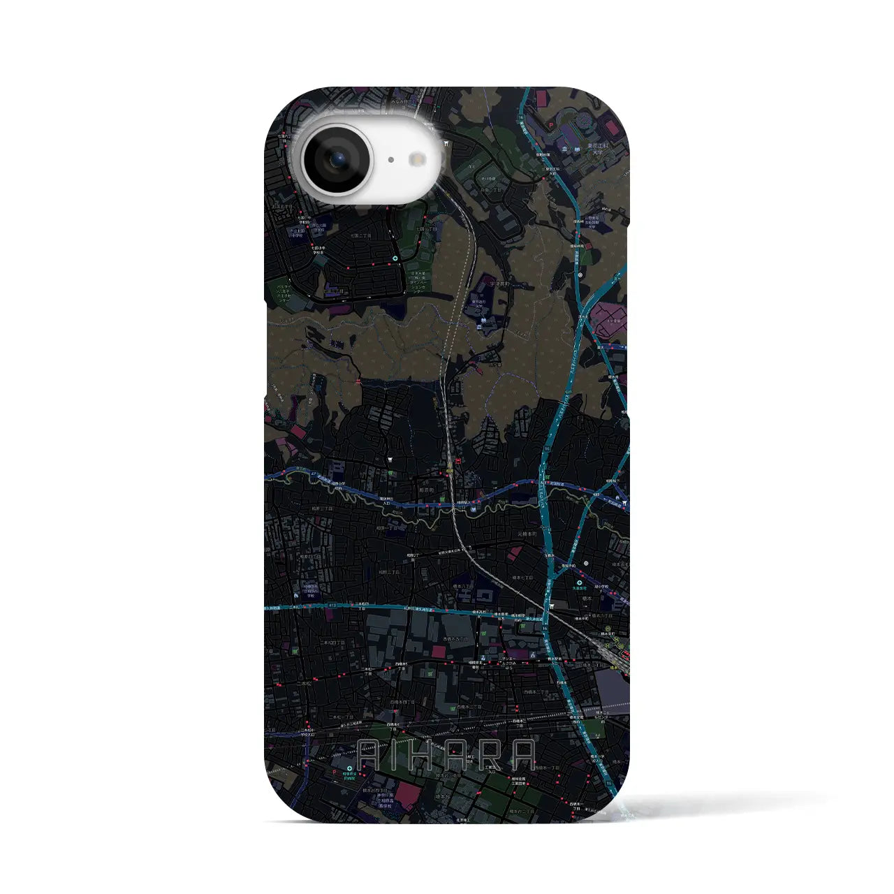 【相原(東京都)】地図柄iPhoneケース(バックカバータイプ)