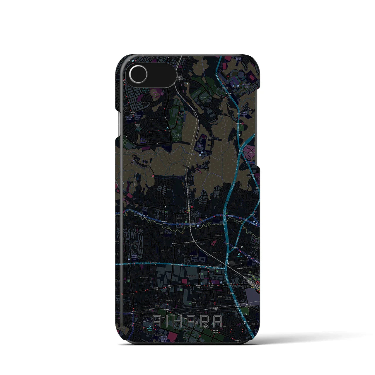 【相原(東京都)】地図柄iPhoneケース(バックカバータイプ)