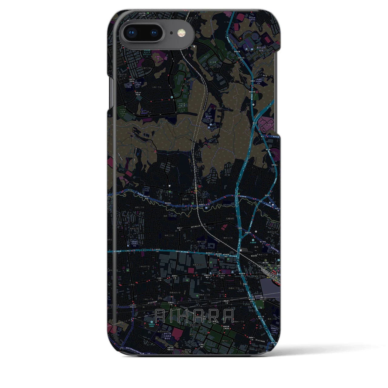 【相原(東京都)】地図柄iPhoneケース(バックカバータイプ)
