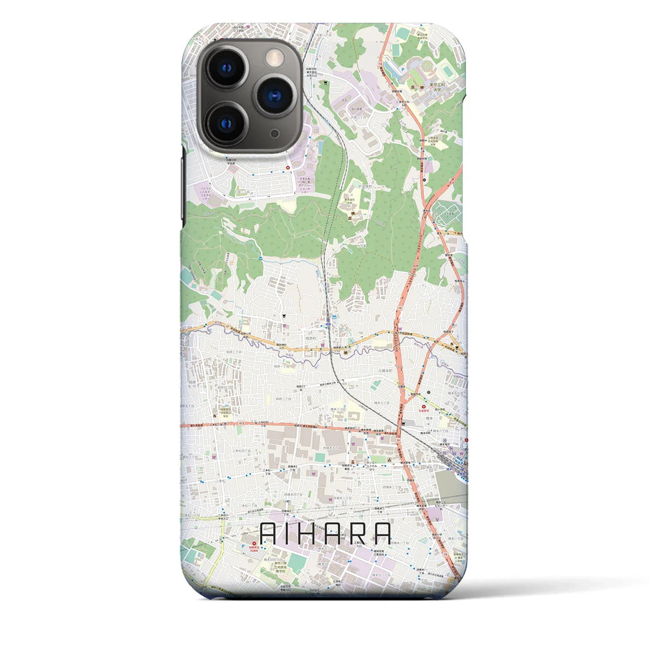 【相原(東京都)】地図柄iPhoneケース(バックカバータイプ)