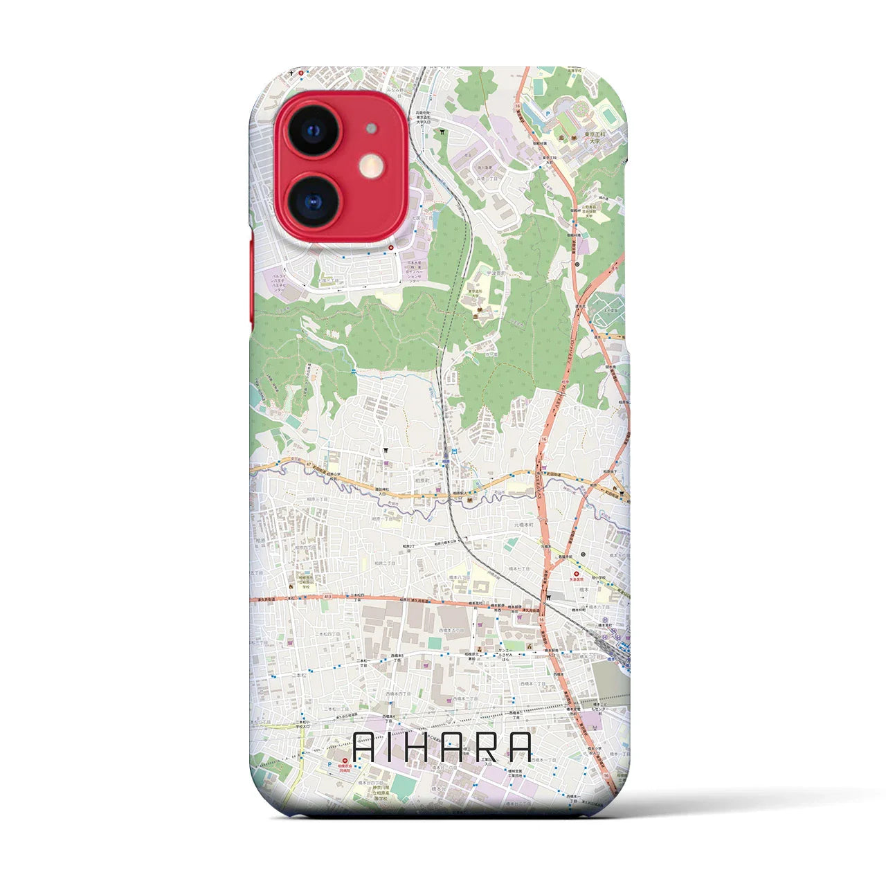 【相原(東京都)】地図柄iPhoneケース(バックカバータイプ)