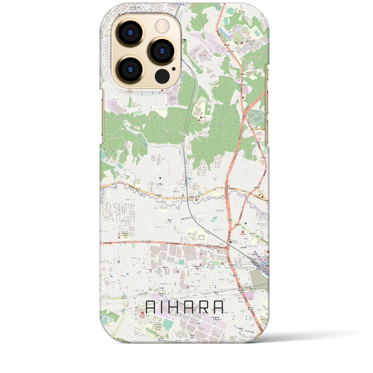 【相原(東京都)】地図柄iPhoneケース(バックカバータイプ)