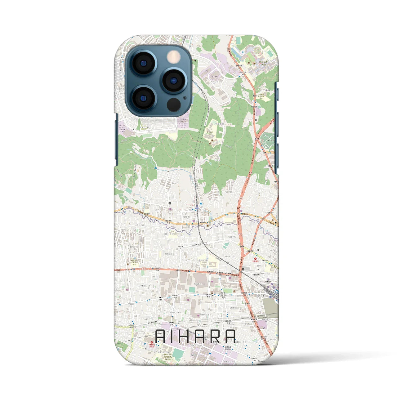 【相原(東京都)】地図柄iPhoneケース(バックカバータイプ)
