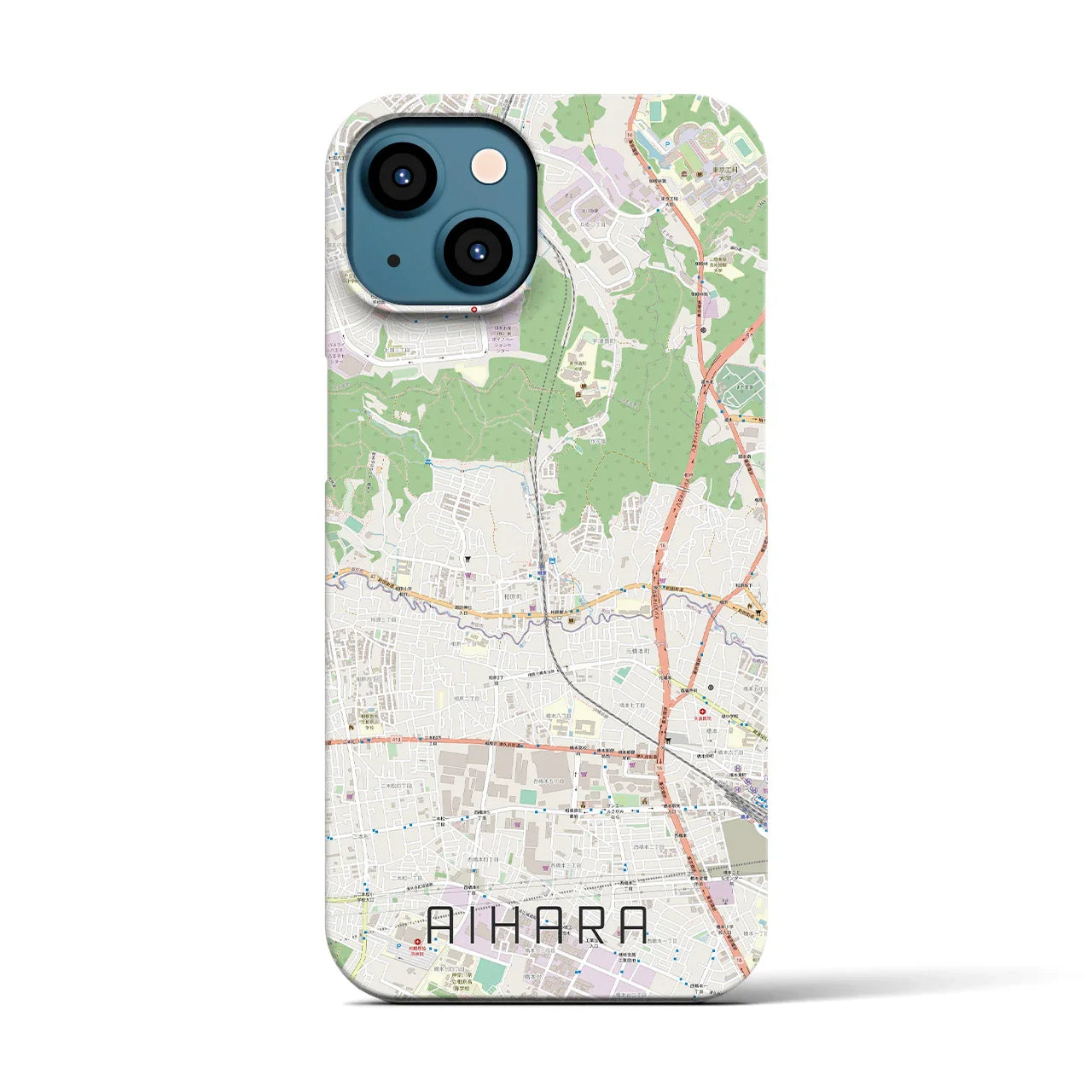 【相原(東京都)】地図柄iPhoneケース(バックカバータイプ)