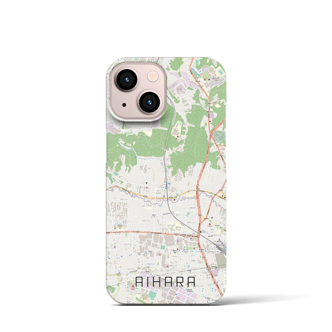 【相原(東京都)】地図柄iPhoneケース(バックカバータイプ)