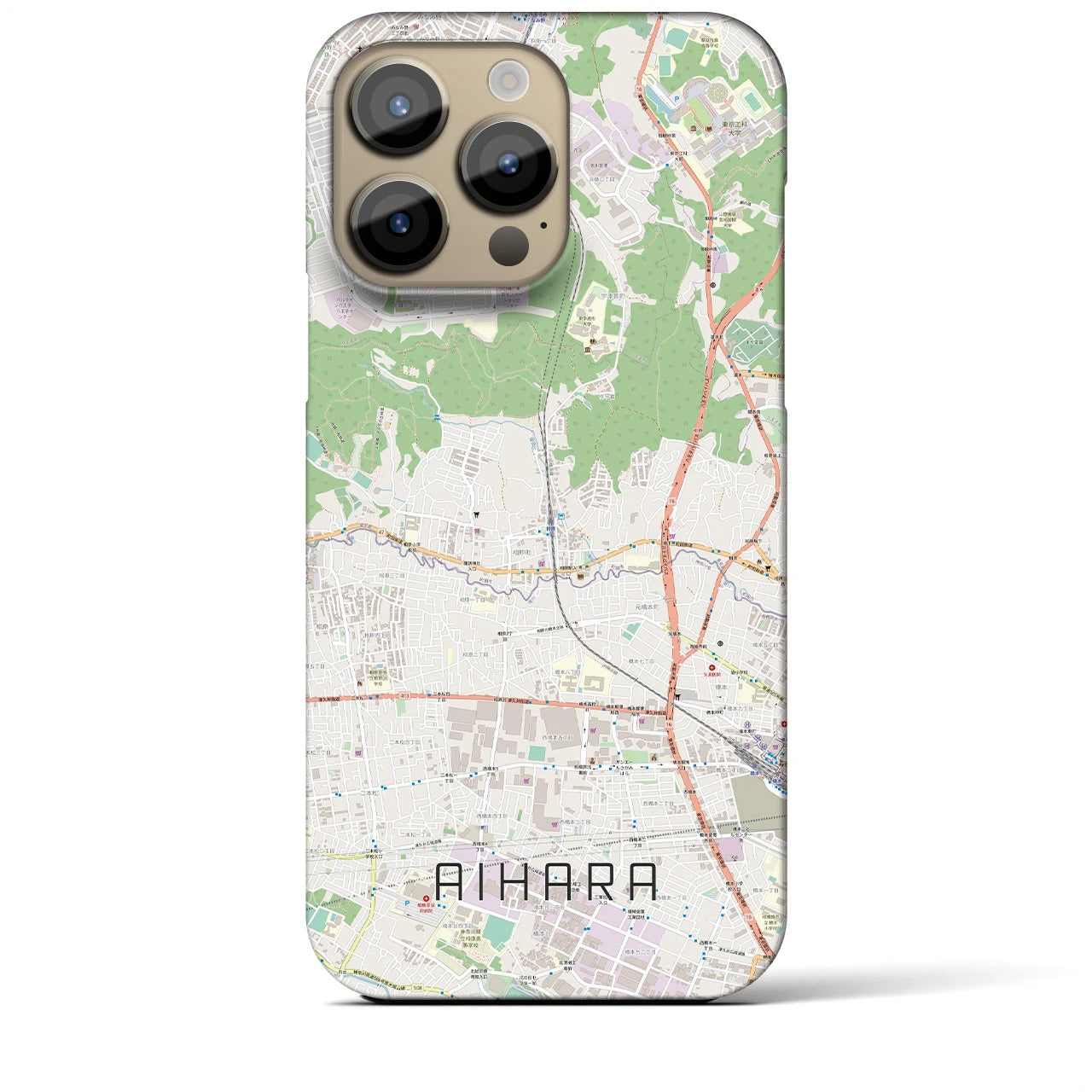 【相原(東京都)】地図柄iPhoneケース(バックカバータイプ)