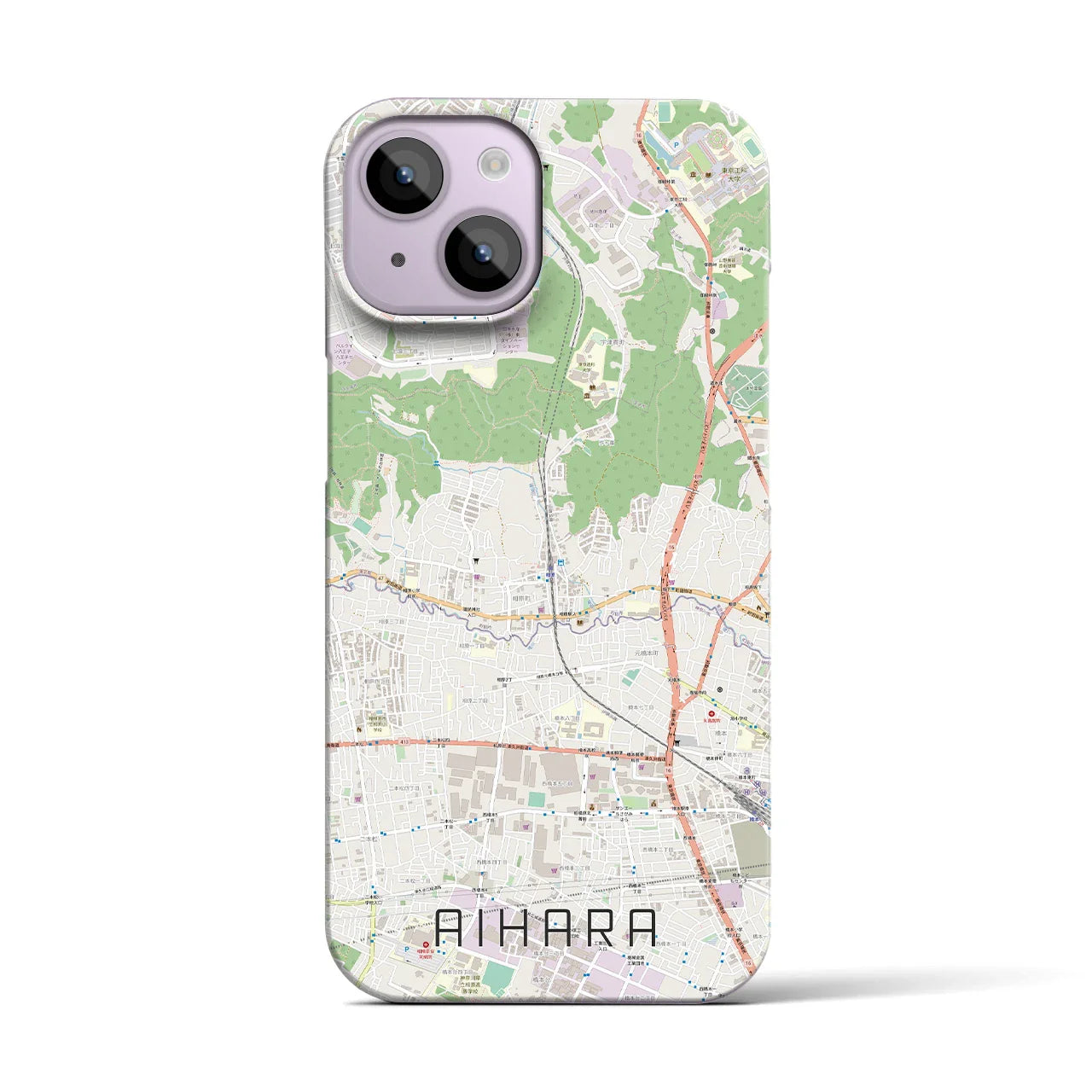 【相原(東京都)】地図柄iPhoneケース(バックカバータイプ)