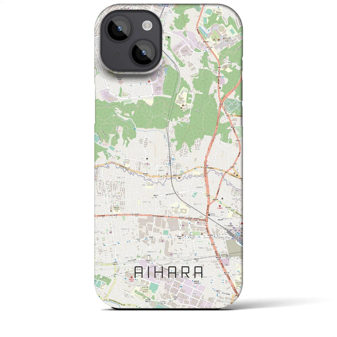 【相原(東京都)】地図柄iPhoneケース(バックカバータイプ)