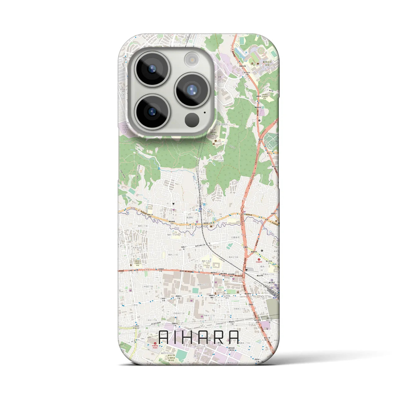 【相原(東京都)】地図柄iPhoneケース(バックカバータイプ)