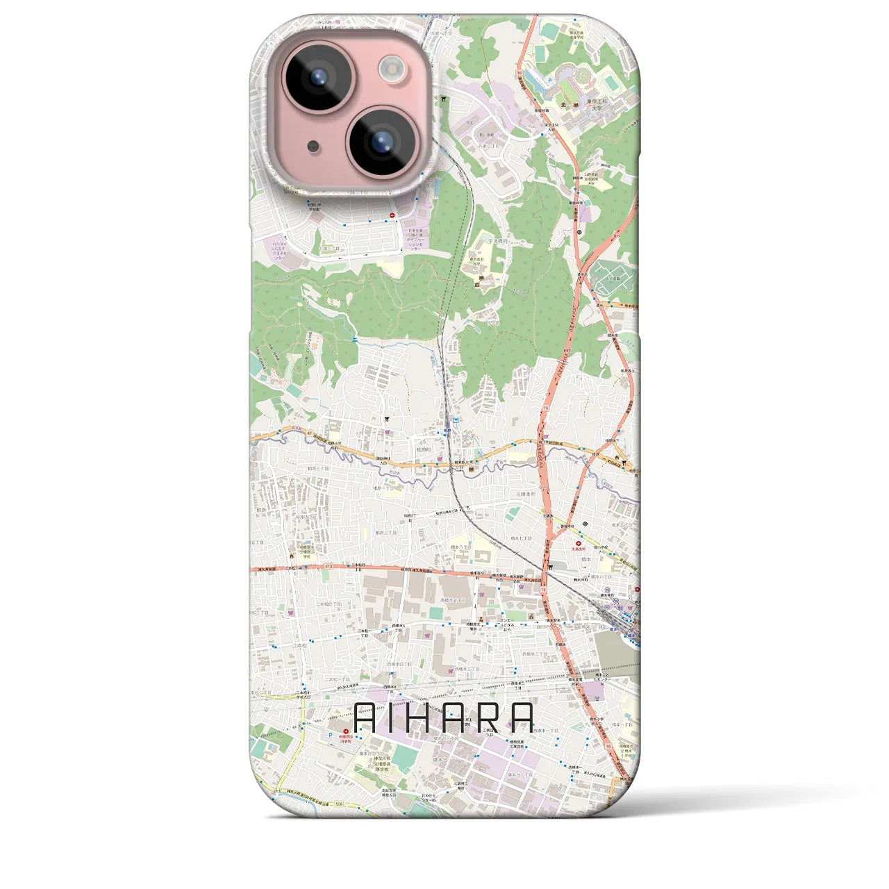 【相原(東京都)】地図柄iPhoneケース(バックカバータイプ)