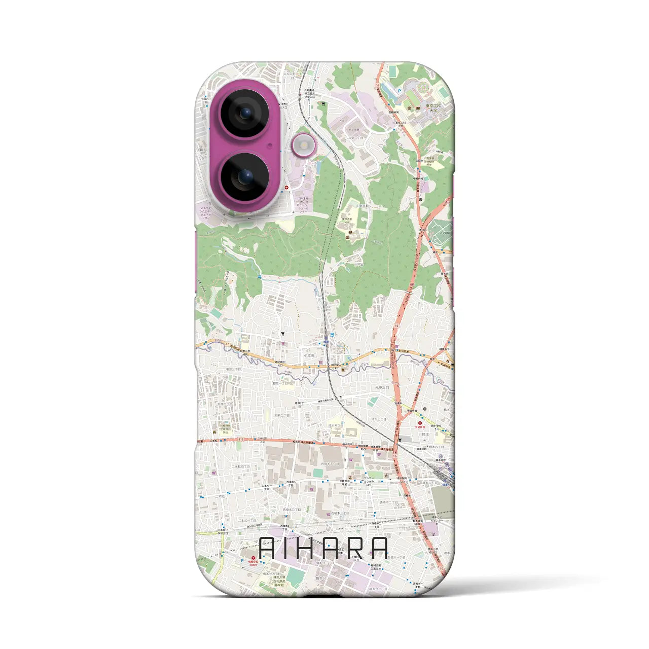 【相原(東京都)】地図柄iPhoneケース(バックカバータイプ)