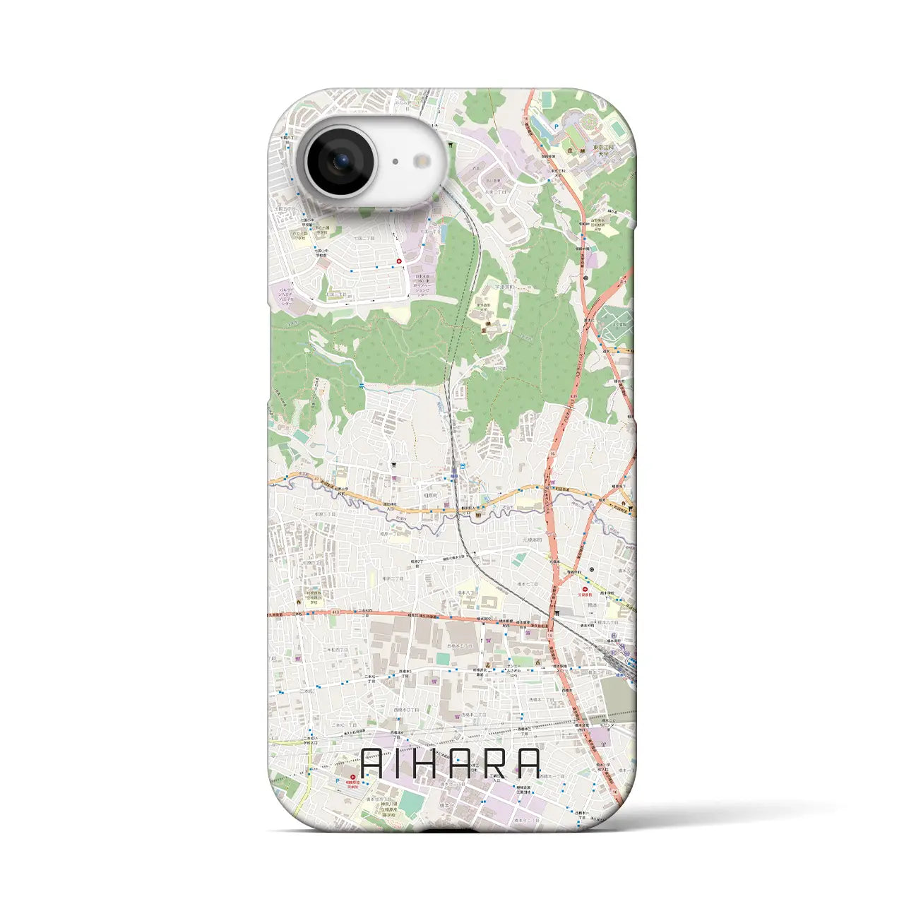 【相原(東京都)】地図柄iPhoneケース(バックカバータイプ)