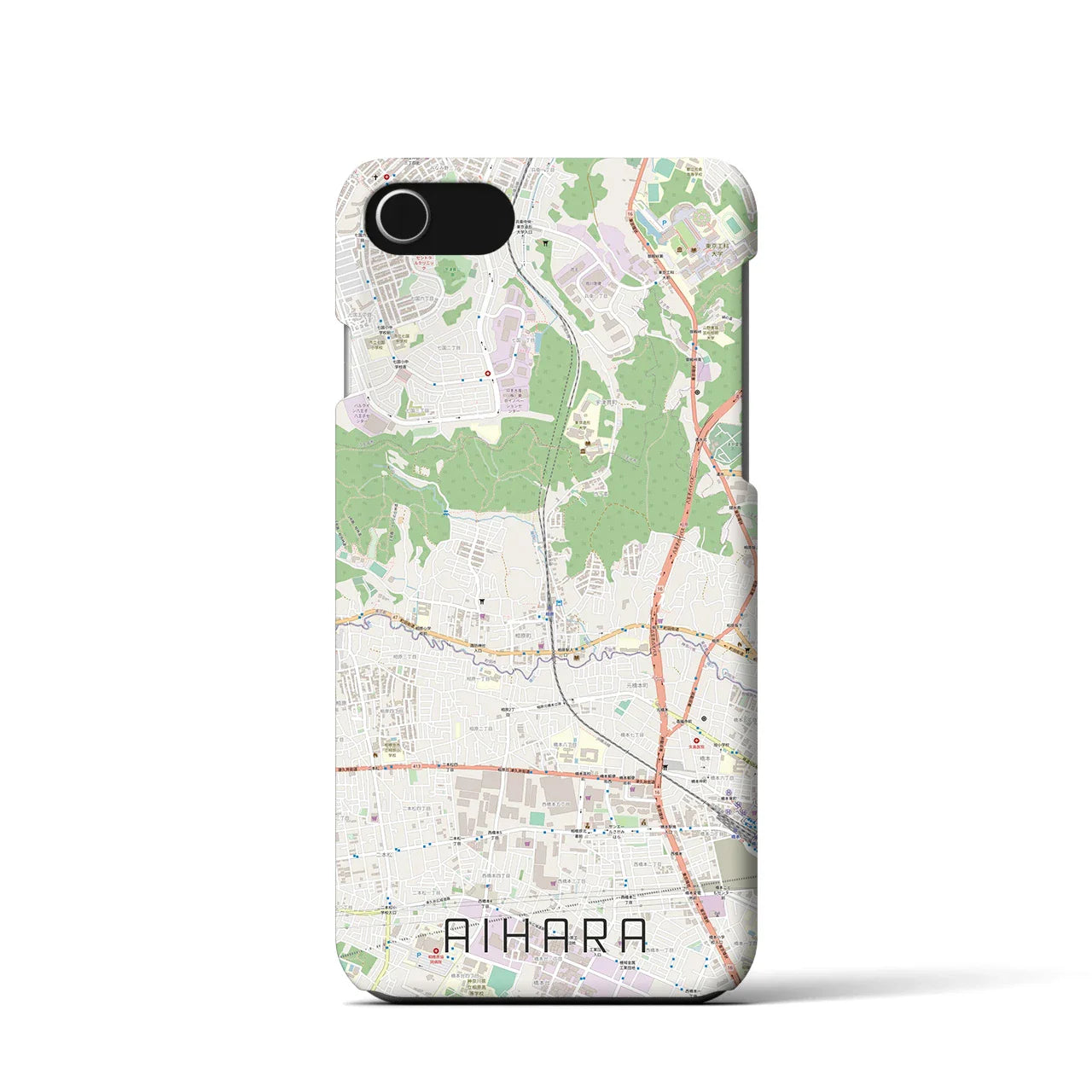 【相原(東京都)】地図柄iPhoneケース(バックカバータイプ)