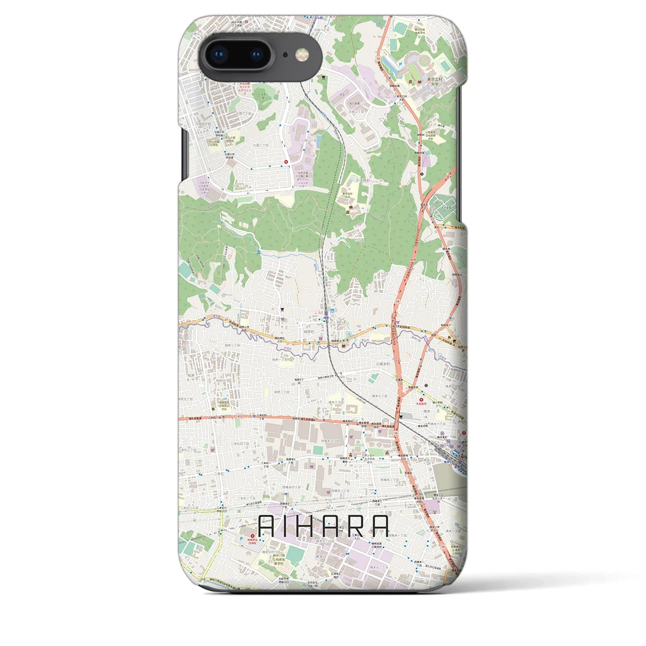 【相原(東京都)】地図柄iPhoneケース(バックカバータイプ)