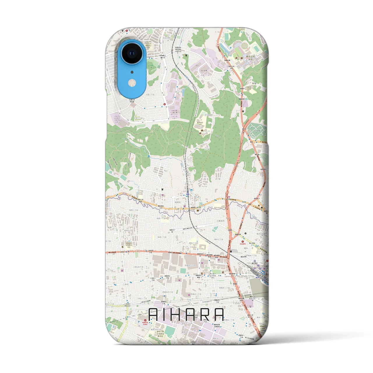【相原(東京都)】地図柄iPhoneケース(バックカバータイプ)