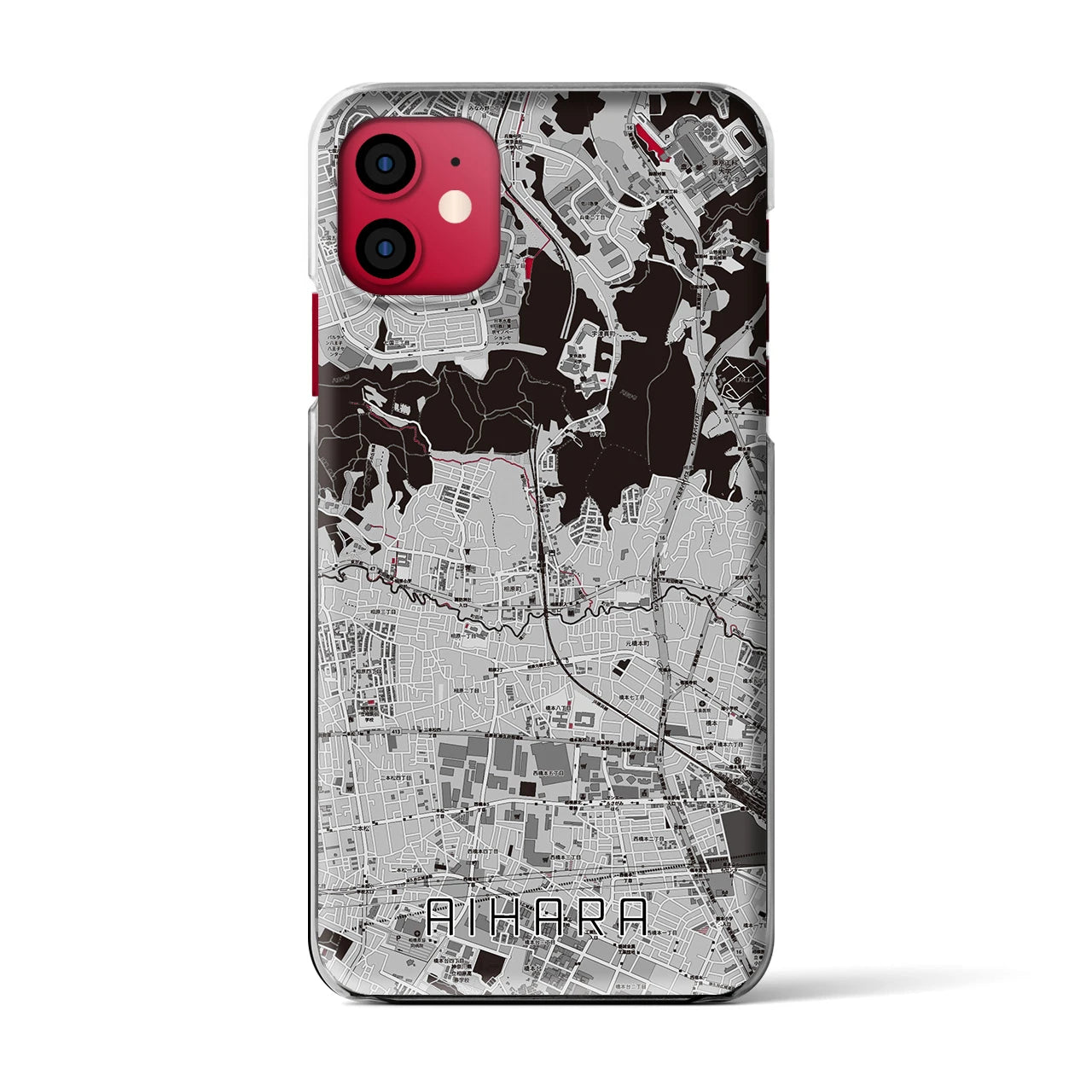 【相原(東京都)】地図柄iPhoneケース(クリアタイプ)