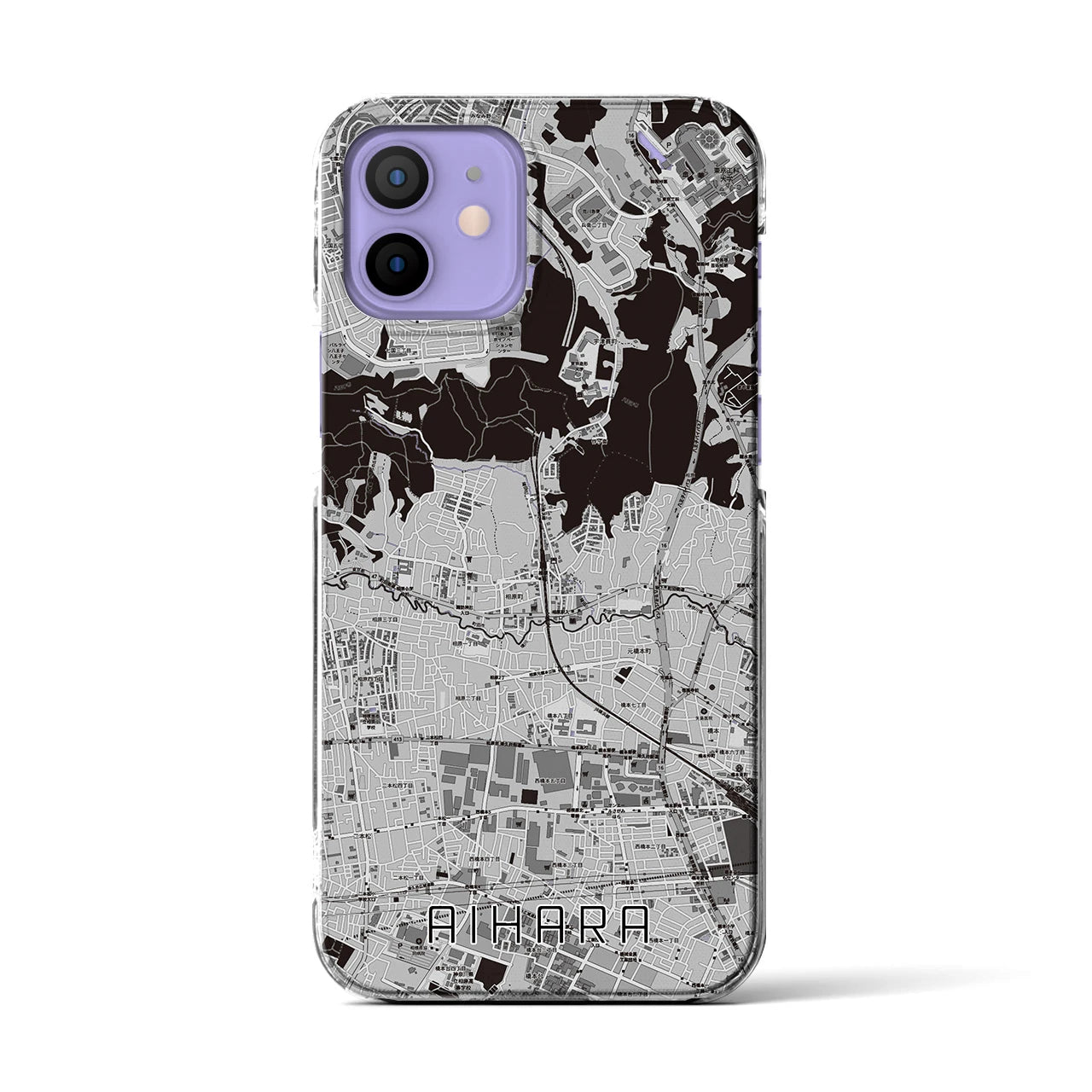 【相原(東京都)】地図柄iPhoneケース(クリアタイプ)