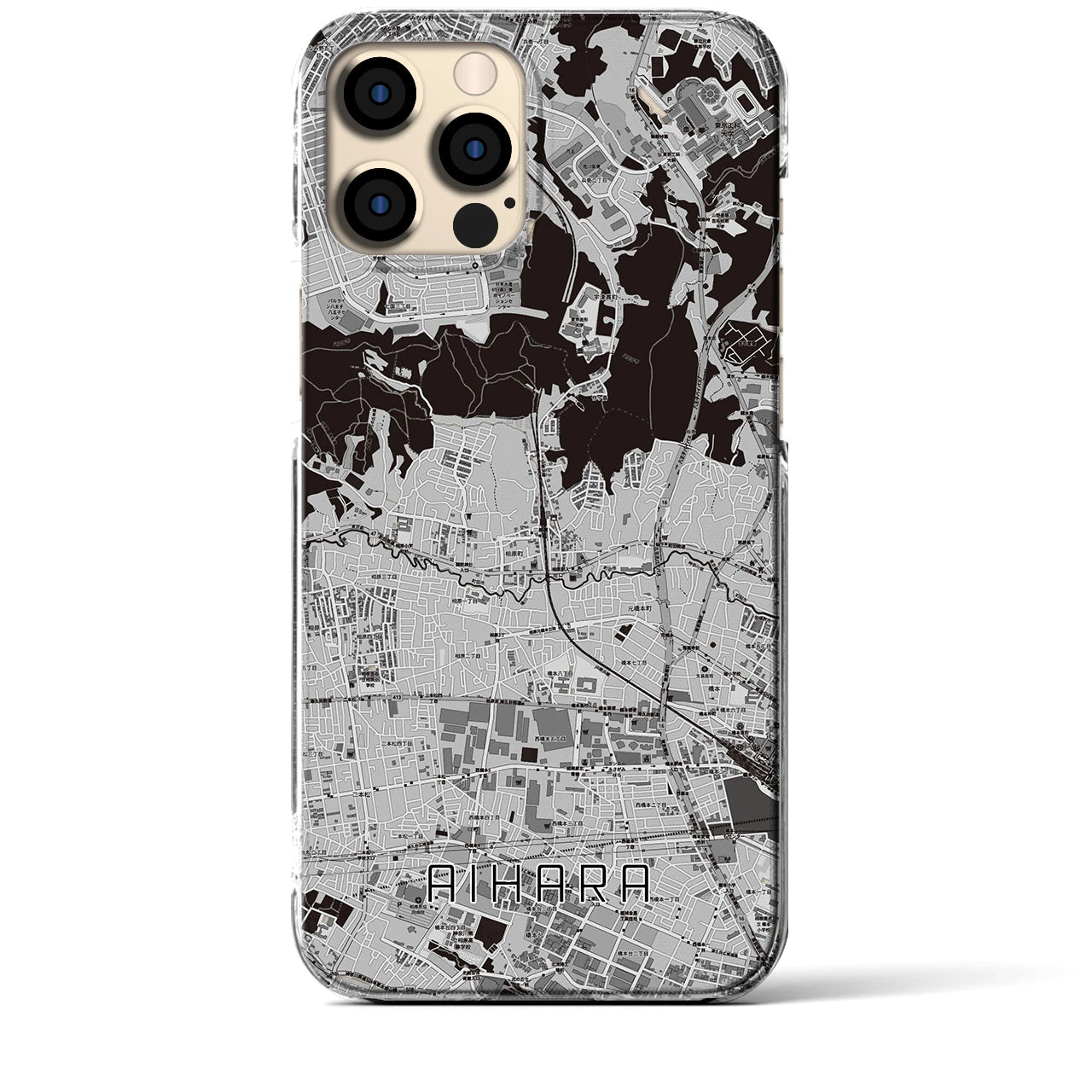 【相原(東京都)】地図柄iPhoneケース(クリアタイプ)