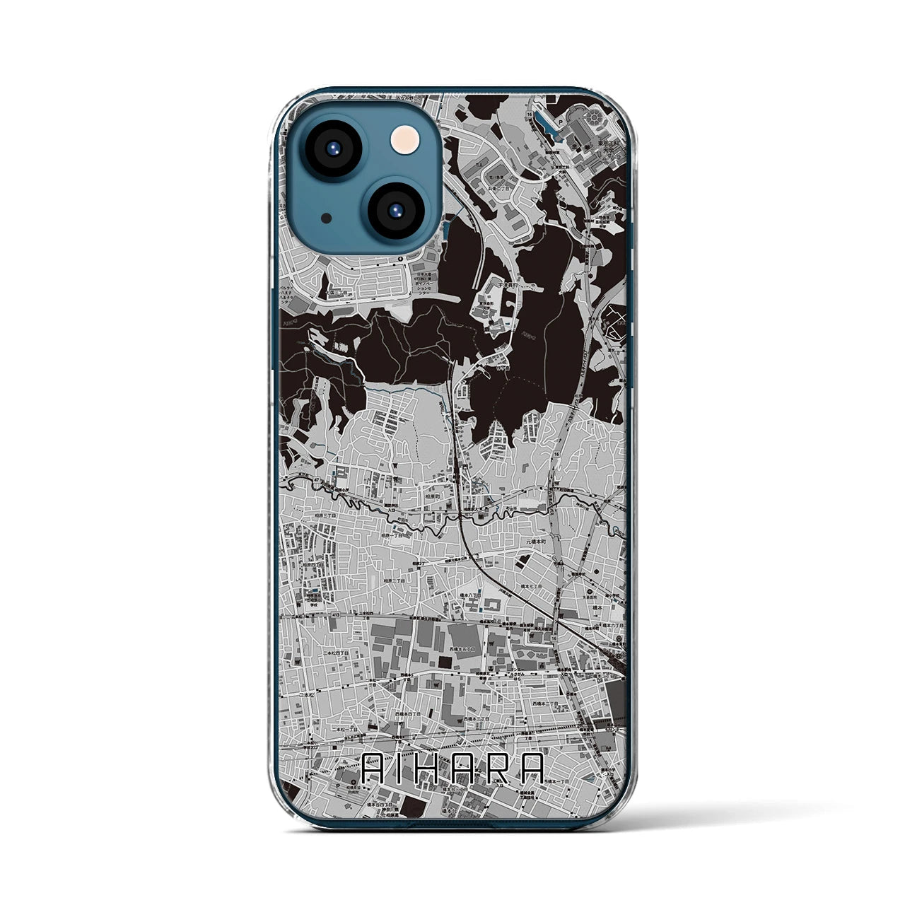 【相原(東京都)】地図柄iPhoneケース(クリアタイプ)