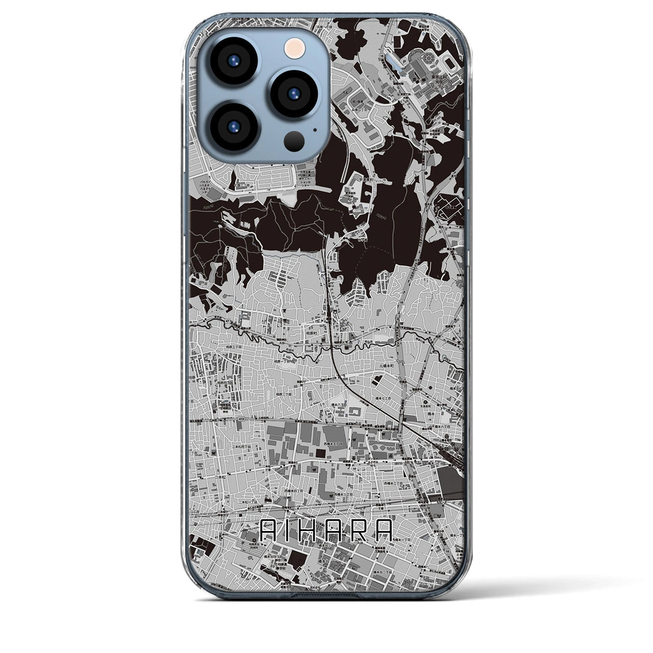 【相原(東京都)】地図柄iPhoneケース(クリアタイプ)