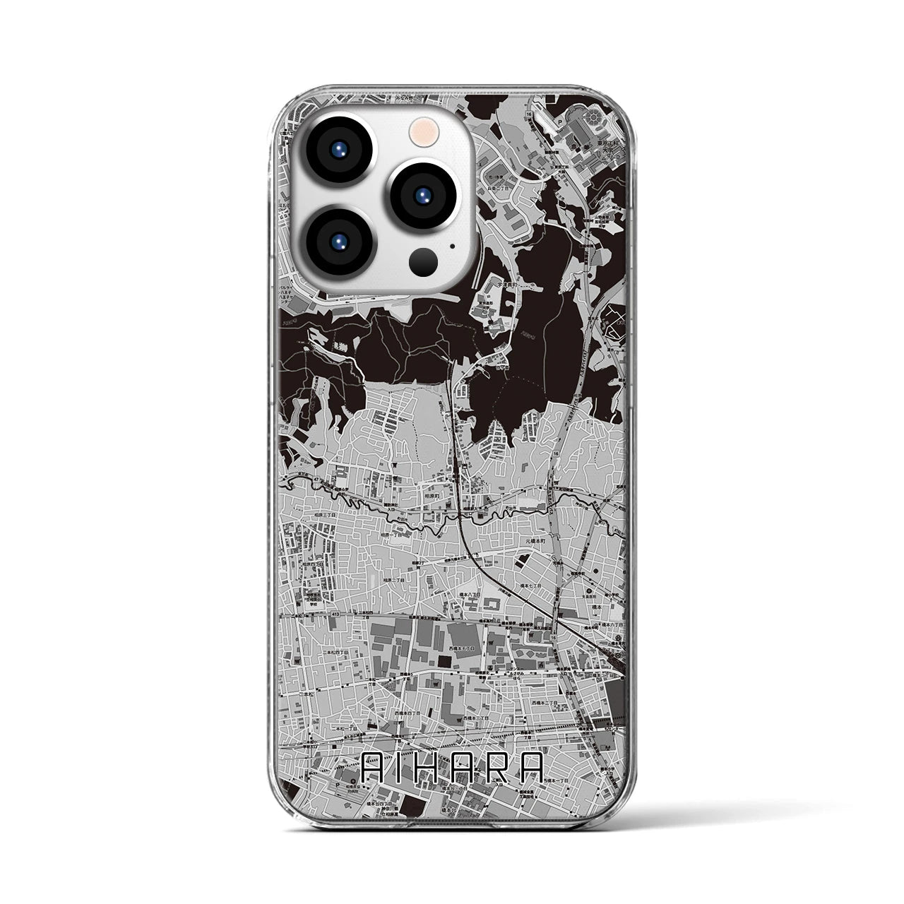 【相原(東京都)】地図柄iPhoneケース(クリアタイプ)