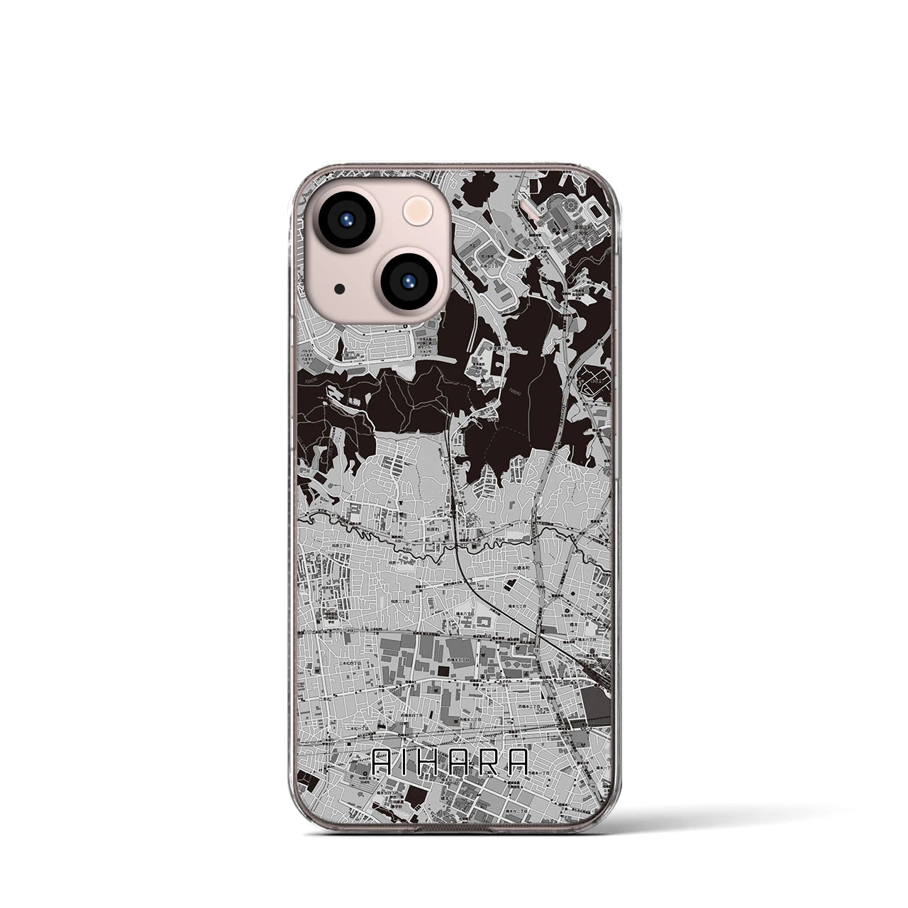 【相原(東京都)】地図柄iPhoneケース(クリアタイプ)