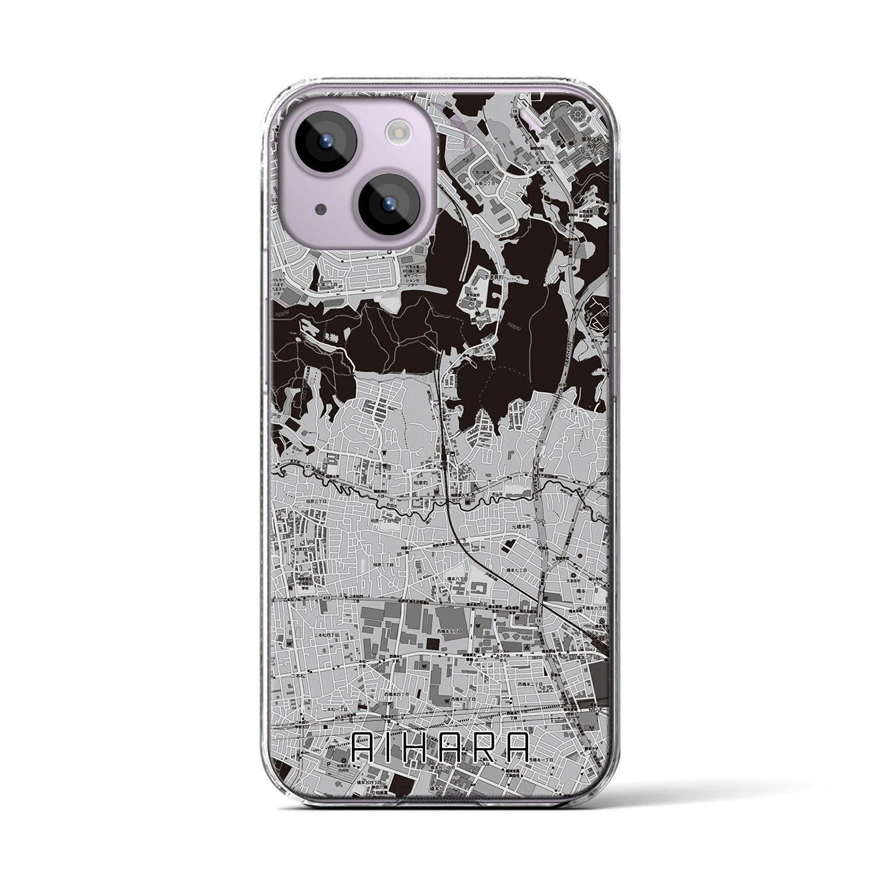 【相原(東京都)】地図柄iPhoneケース(クリアタイプ)