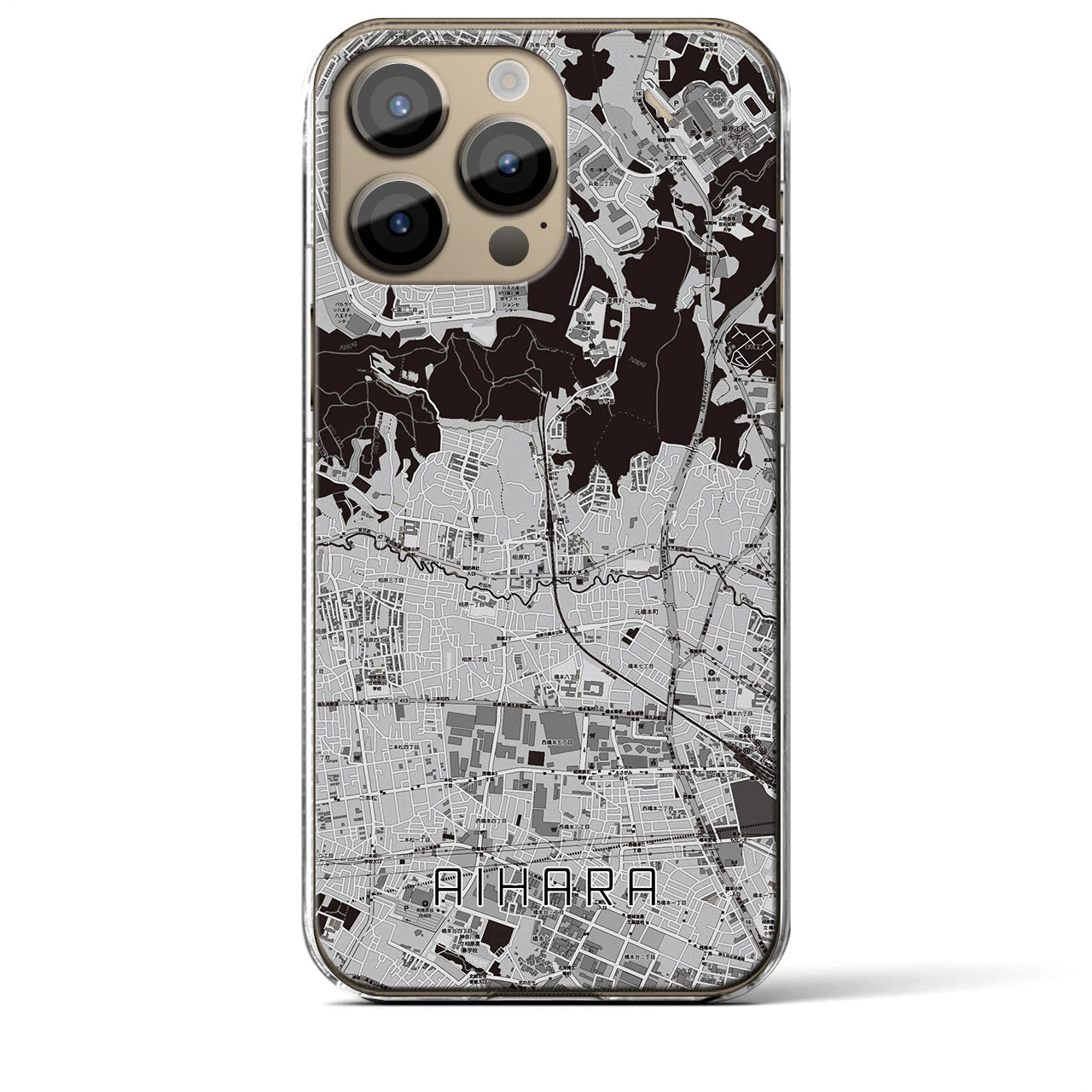 【相原(東京都)】地図柄iPhoneケース(クリアタイプ)