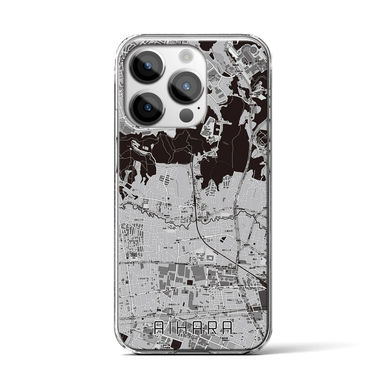 【相原(東京都)】地図柄iPhoneケース(クリアタイプ)