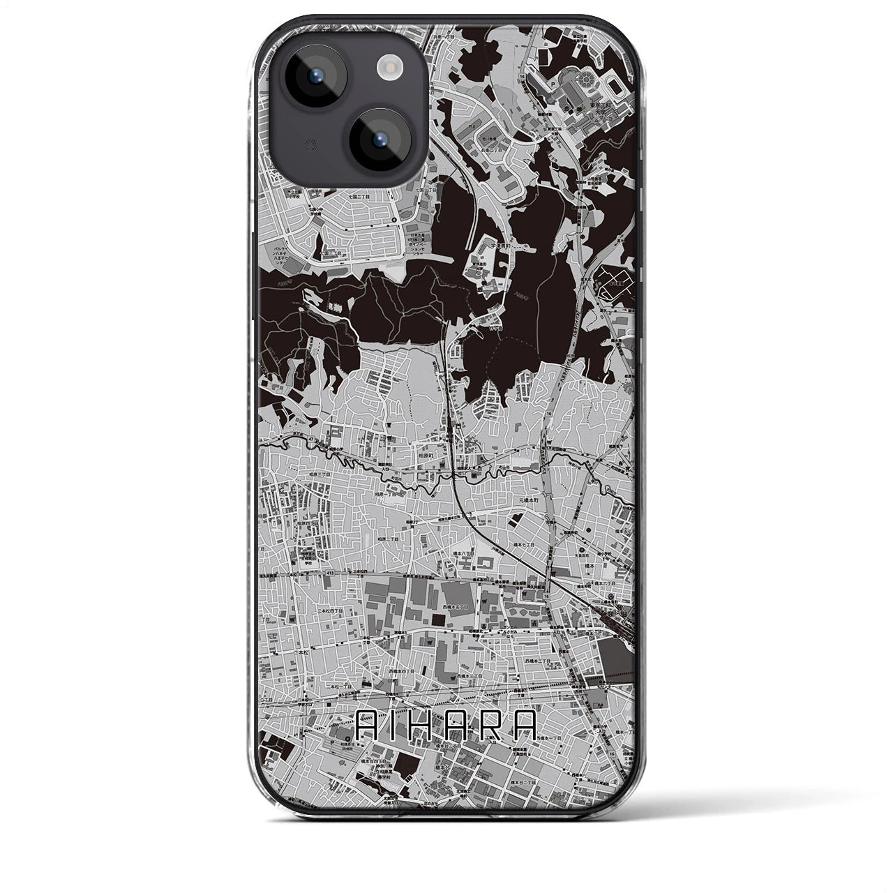 【相原(東京都)】地図柄iPhoneケース(クリアタイプ)