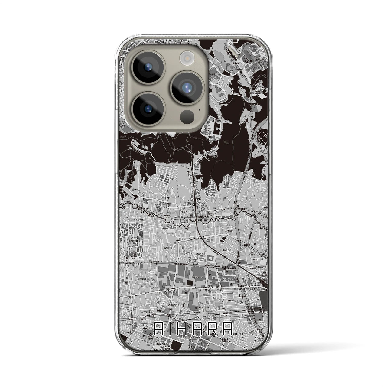 【相原(東京都)】地図柄iPhoneケース(クリアタイプ)