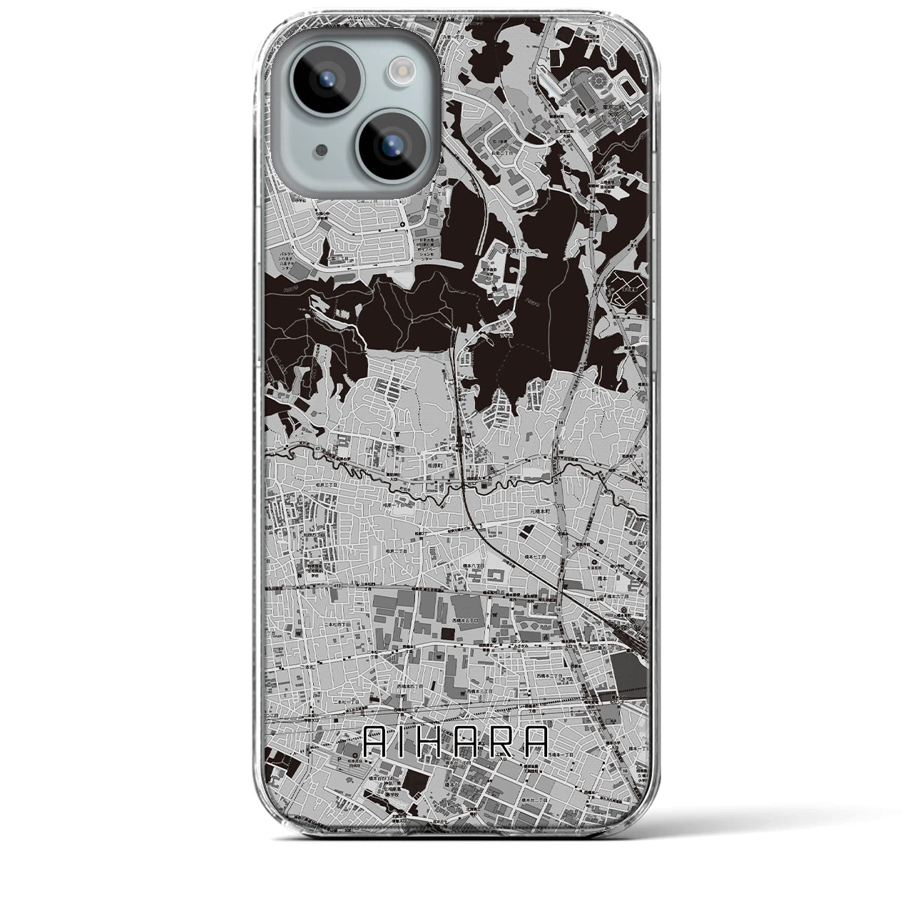 【相原(東京都)】地図柄iPhoneケース(クリアタイプ)