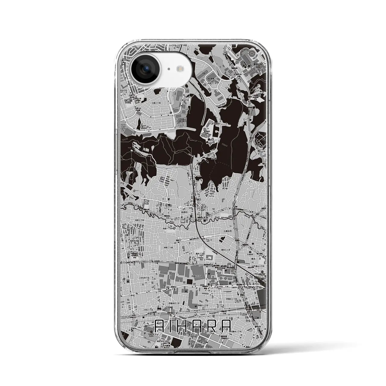 【相原(東京都)】地図柄iPhoneケース(クリアタイプ)