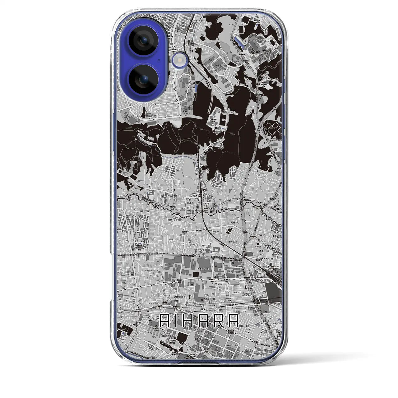 【相原(東京都)】地図柄iPhoneケース(クリアタイプ)