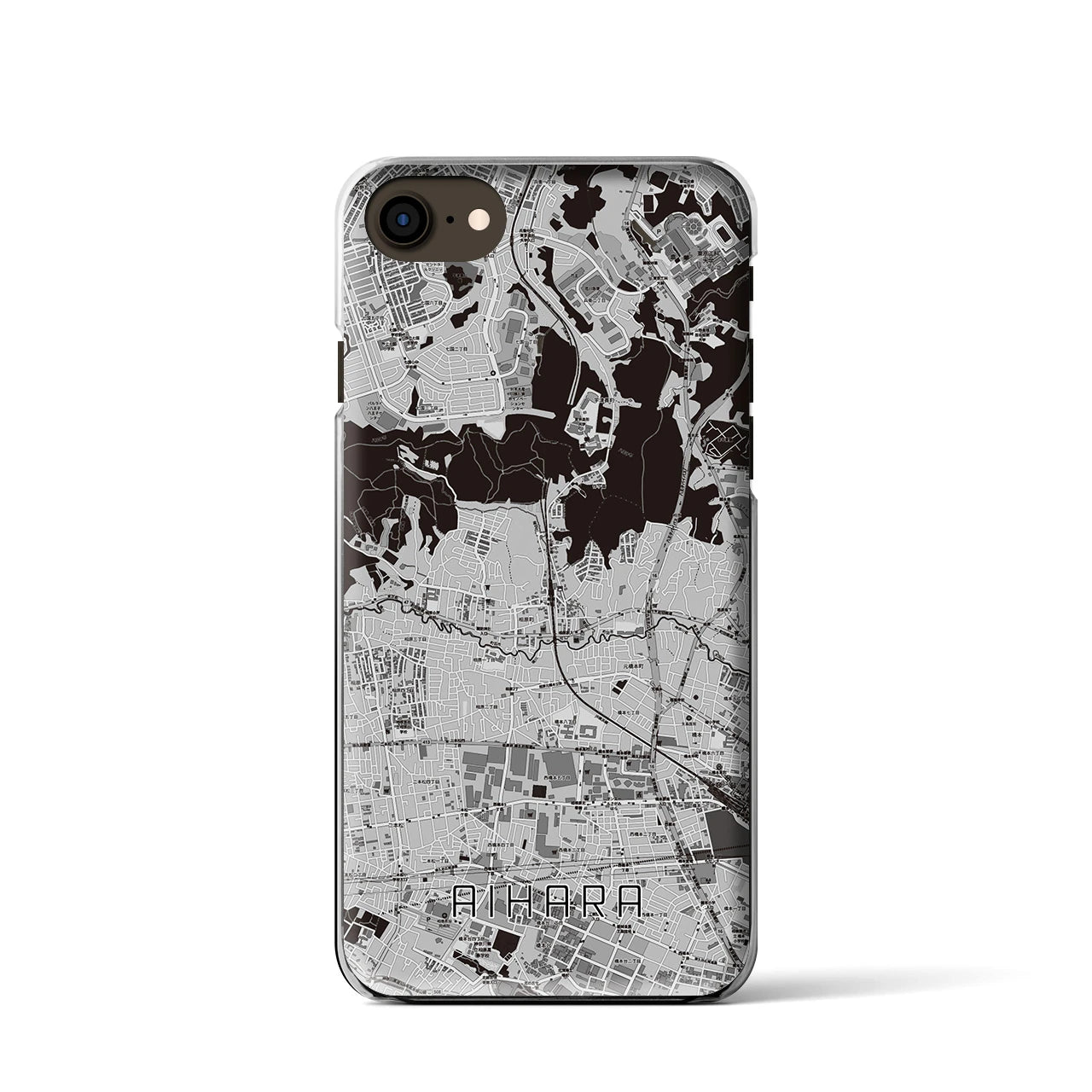 【相原(東京都)】地図柄iPhoneケース(クリアタイプ)