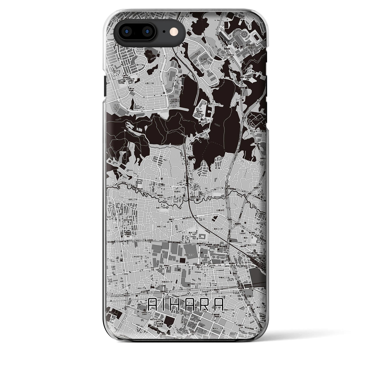 【相原(東京都)】地図柄iPhoneケース(クリアタイプ)