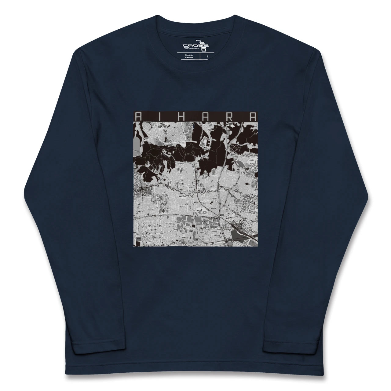 【相原(東京都)】地図柄ロングスリーブTシャツ