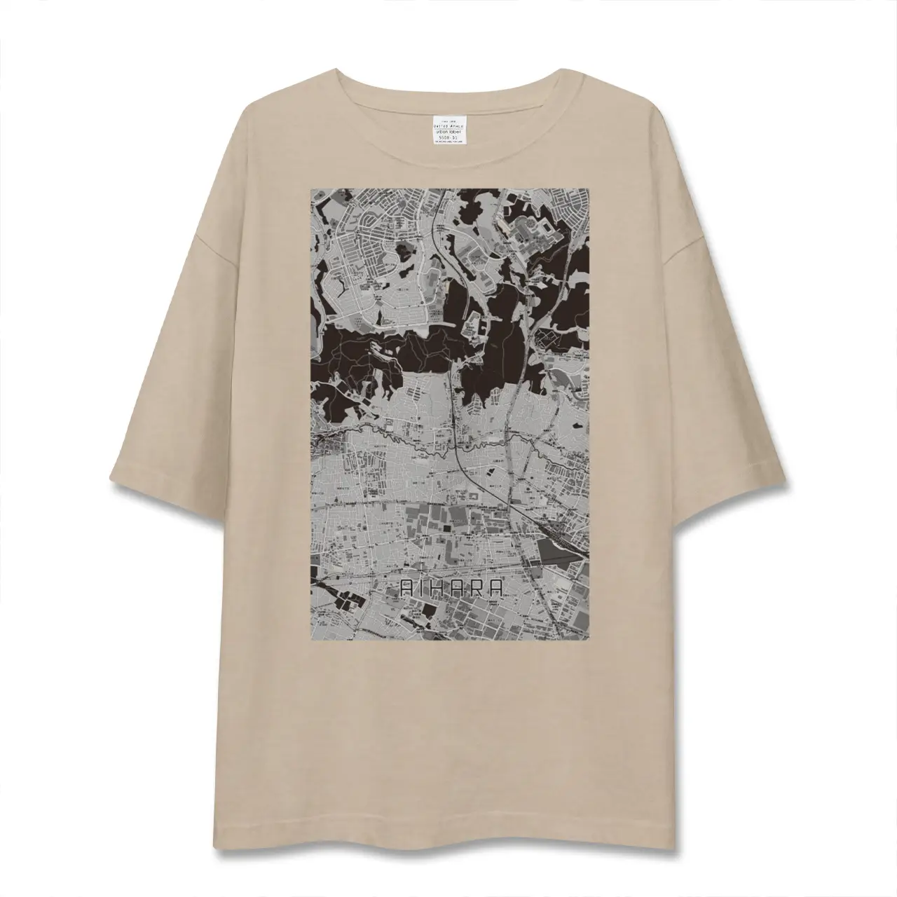 【相原(東京都)】地図柄ビッグシルエットTシャツ