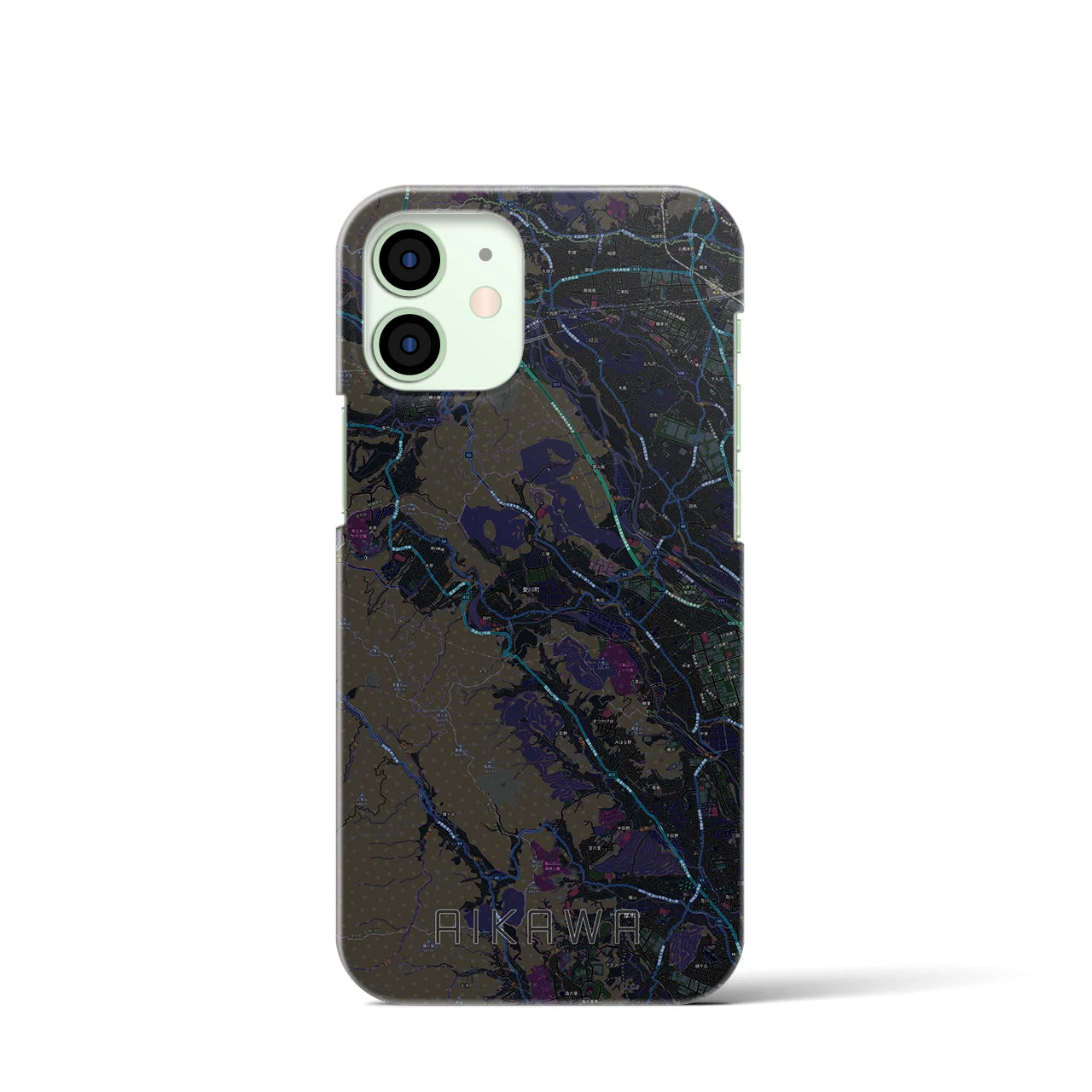 【愛川(神奈川県)】地図柄iPhoneケース(バックカバータイプ)