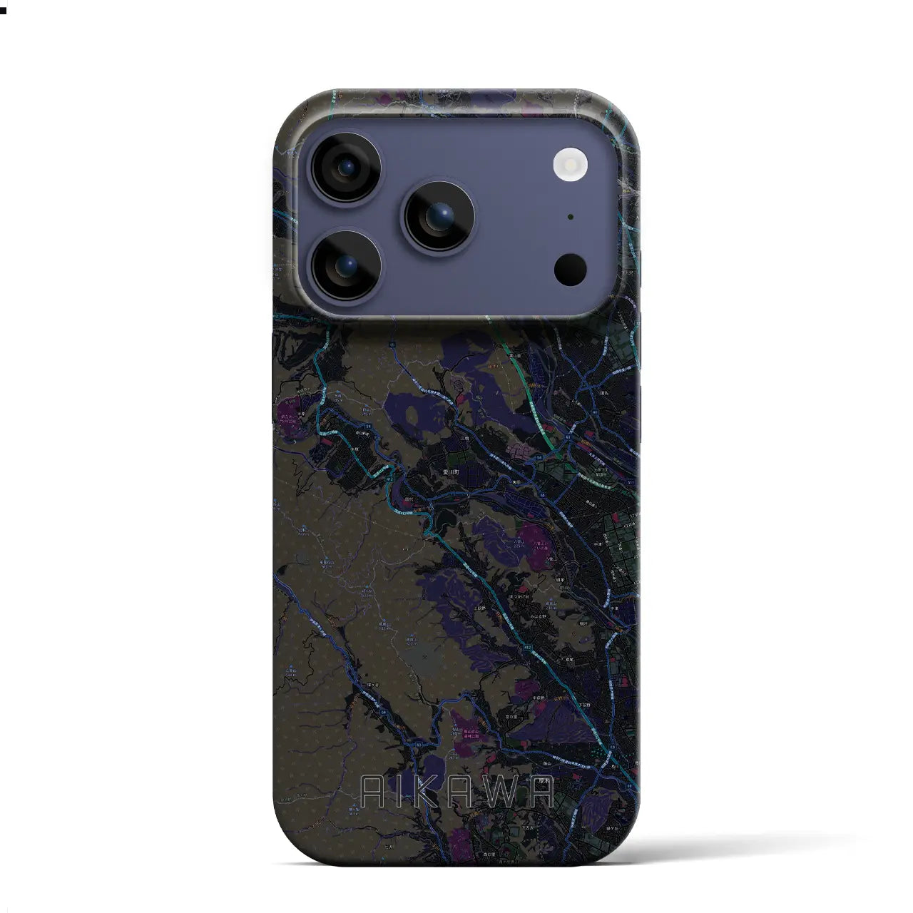 【愛川(神奈川県)】地図柄iPhoneケース(バックカバータイプ)