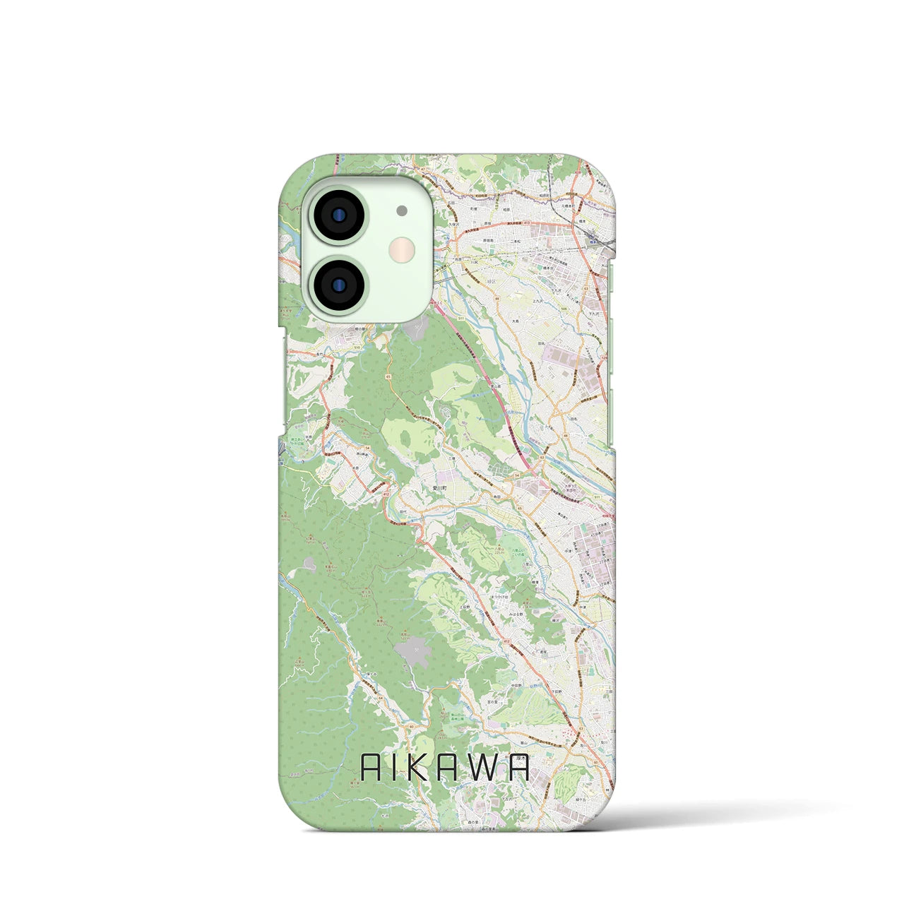 【愛川(神奈川県)】地図柄iPhoneケース(バックカバータイプ)