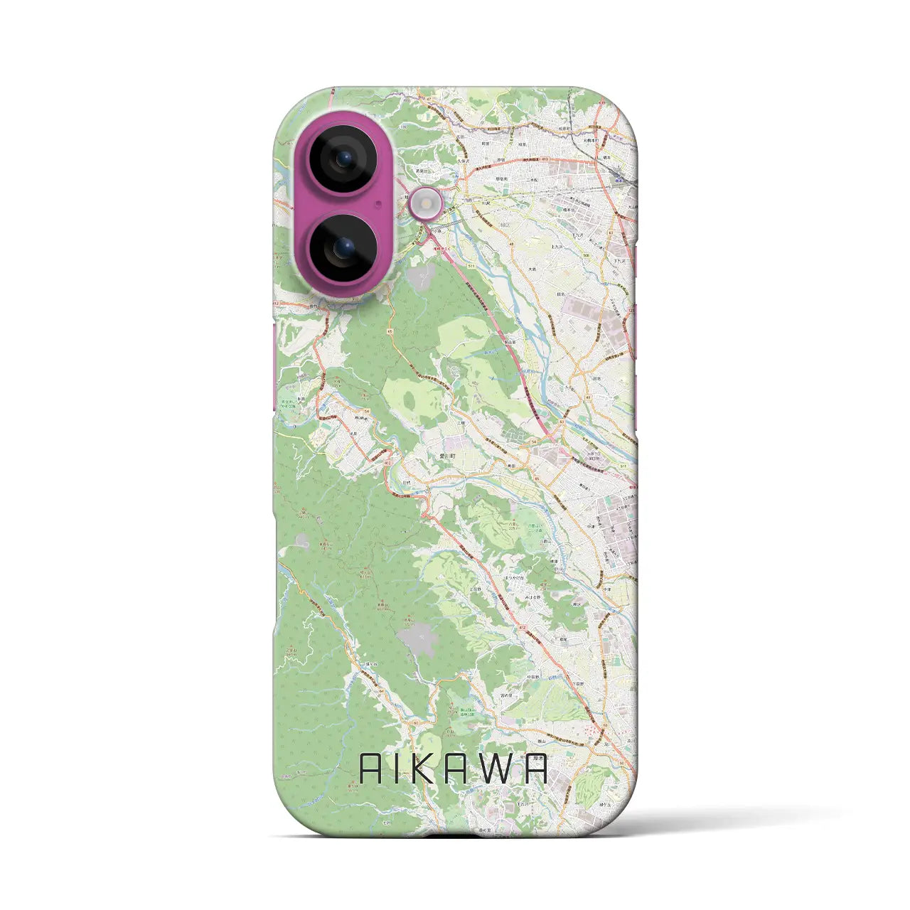 【愛川(神奈川県)】地図柄iPhoneケース(バックカバータイプ)
