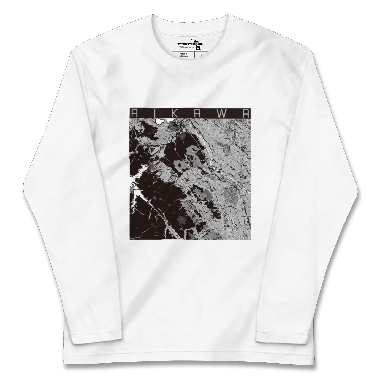 【愛川(神奈川県)】地図柄ロングスリーブTシャツ