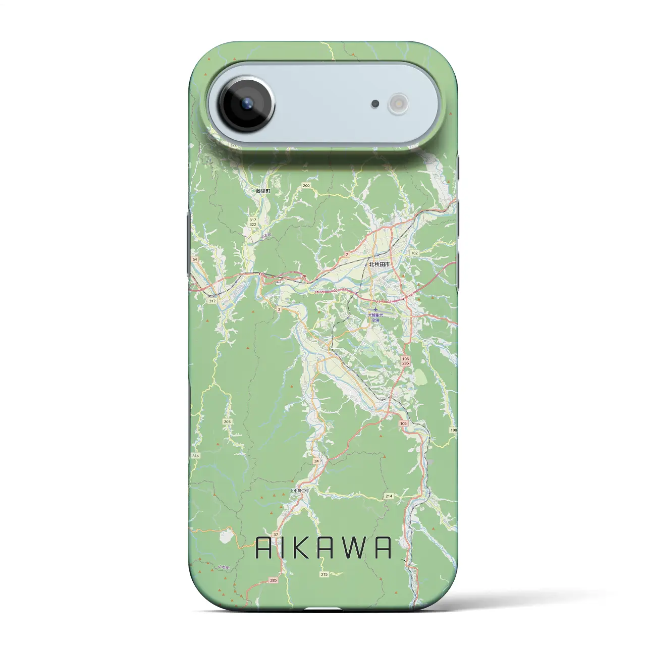 【合川(秋田県)】地図柄iPhoneケース(バックカバータイプ)