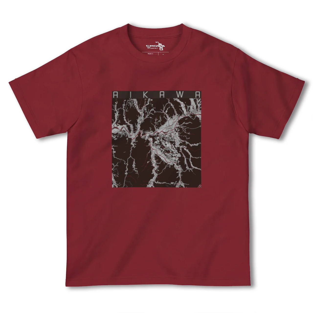 【合川(秋田県)】地図柄ヘビーウェイトTシャツ