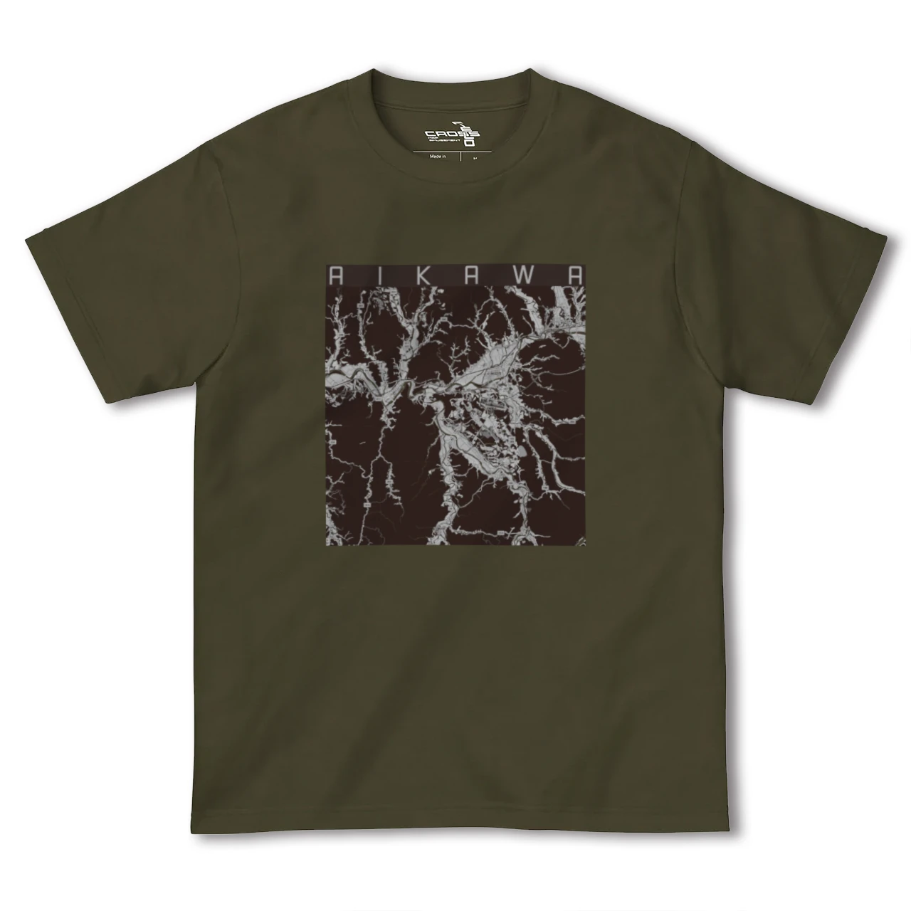 【合川(秋田県)】地図柄ヘビーウェイトTシャツ
